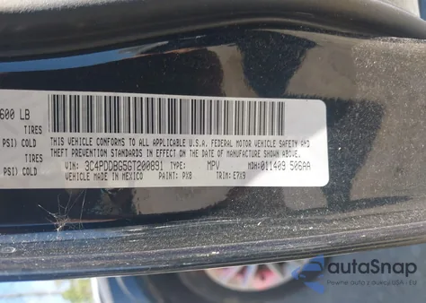 2016 Dodge Journey Sxt from USA, damaged, VIN 3C4PDDBG5GT200891